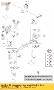 ktm 76636030010 kit de soupape 690 - La partie au fond