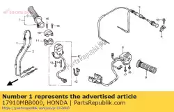 Aqui você pode pedir o cabo comp. A, acelerador em Honda , com o número da peça 17910MBB000: