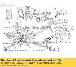 Aqui você pode pedir o espaçador em Piaggio Group , com o número da peça CM104409: