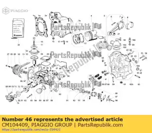 Piaggio Group CM104409 espaçador - Lado inferior