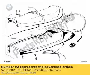 bmw 52532301365 almofada de assento schwarz (de 09/1978) - Lado inferior