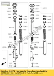 Here you can order the damper-assy,rh,m. Black from Kawasaki, with part number 44071Y001931: