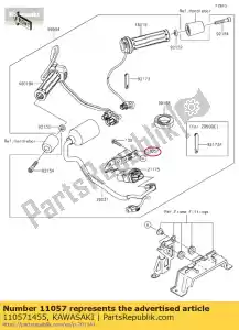 kawasaki 110571455 01 suporte - Lado inferior