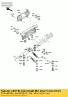 510441086, Kawasaki, Conjunto de tubo, enfriador de aceite, zg1000-a kawasaki gpz gtr 1000 1986 1987 1988 1989 1990 1991 1992 1994 1996 1997 1998 1999 2000 2002 2003, Nuevo