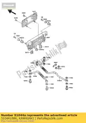 Aquí puede pedir conjunto de tubo, enfriador de aceite, zg1000-a de Kawasaki , con el número de pieza 510441086: