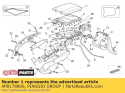 Aprilia AP8178806, Tapa del tanque, OEM: Aprilia AP8178806