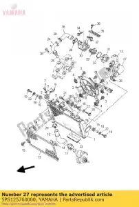 yamaha 5PS125760000 manguera 1 - Lado inferior