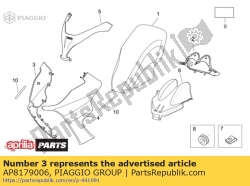 Aprilia AP8179006, Prawy panel boczny. niebieski, OEM: Aprilia AP8179006