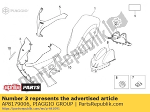 aprilia AP8179006 prawy panel boczny. niebieski - Dół