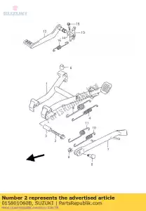 suzuki 015801060B parafuso - Lado inferior