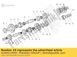 Piaggio Group GU04215000 gear 4a vel.z=30 - Bottom side