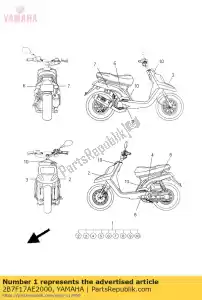 yamaha 2B7F17AE2000 grafisch meester zij - Onderkant