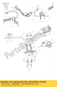 triumph T2041036 manillar finisher - Lado inferior