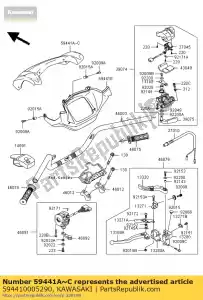 kawasaki 594410005290 coperchio-maniglia, fr, l.verde kvf750 - Il fondo