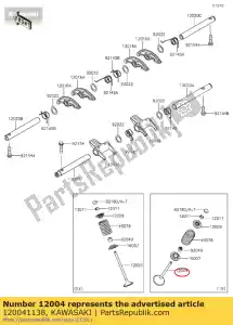 kawasaki 120041138 válvula-admissão ej650-a1 - Lado inferior