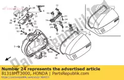 Ici, vous pouvez commander le plaque, charnière auprès de Honda , avec le numéro de pièce 81318MT3000: