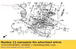 Aqui você pode pedir o plugue, faísca (vnh24z) (denso) em Honda , com o número da peça 31921MCW004: