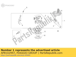 Aprilia AP8102997, Lock hardware kit, OEM: Aprilia AP8102997