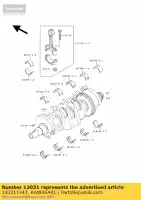 130311343, Kawasaki, vilebrequin-comp kawasaki zxr  l zx400 r m zxr400 400 , Nouveau