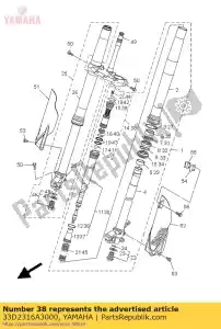 yamaha 33D2316A3000 válvula comp. - Lado inferior