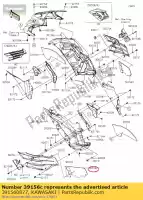 391560877, Kawasaki, almofada, tampa lateral, lh zx1400fcf kawasaki  zzr 1400 2012 2013 2014 2015 2016 2017 2018 2019 2020 2021, Novo