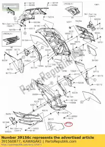 kawasaki 391560877 pad,side cover,lh zx1400fcf - Bottom side