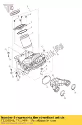 Aquí puede pedir sellar la entrada de aire frío de Triumph , con el número de pieza T2209548: