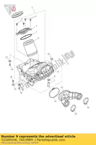 triumph T2209548 sellar la entrada de aire frío - Lado inferior