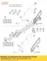 54805083000, KTM, exh.silen. 200-300 exc eu 04 ktm exc mxc sx sxs xc 125 200 250 300 2004 2005 2006 2007 2008 2009 2010, Nieuw