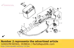 Here you can order the cable, starter battery from Honda, with part number 32401MCWD02: