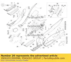 mittelcover lk. Van Piaggio Group, met onderdeel nummer 1B002012000NN, bestel je hier online: