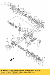 Here you can order the gear,3rd,driven from Suzuki, with part number 2433127A00: