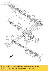 suzuki 2433127A00 gear,3rd,driven - Bottom side