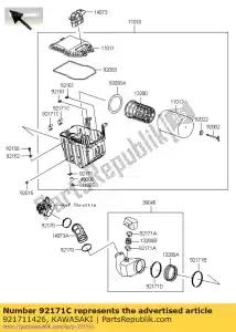 kawasaki 921711426 clamp,air filter case kvf360-a - Bottom side