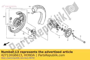 Honda 42711KGB613 pneu, rr (pardo) - Lado inferior