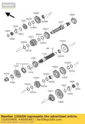 Aquí puede pedir engranaje, salida superior, 25t de Kawasaki , con el número de pieza 132620469: