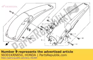 Honda 90301KRN850 moer, rr. spatbord - Onderkant