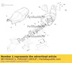 Here you can order the saddle from Piaggio Group, with part number 88749400C3: