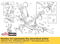 Aprilia AP8201793, Interruptor principal - bloqueo de dirección, OEM: Aprilia AP8201793