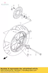 suzuki 5921103H1013L disco, freio uh1 - Lado inferior