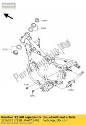 frame-comp, f. S. Zwart kx65aaf van Kawasaki, met onderdeel nummer 32160011718R, bestel je hier online: