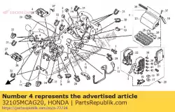sub harnas, eerlijk van Honda, met onderdeel nummer 32105MCAG20, bestel je hier online: