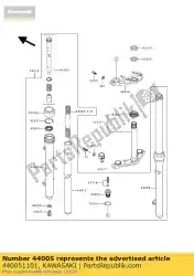 Aquí puede pedir horquilla izquierda del tubo exterior de Kawasaki , con el número de pieza 440051101: