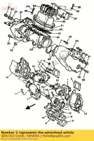 4X8136131000, Yamaha, trzcina, zawór yamaha rd 500 1985, Nowy