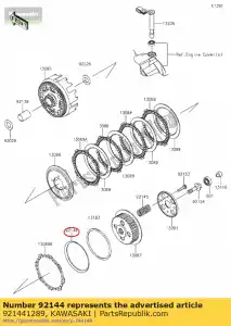 kawasaki 921441289 ressort, embrayage kmx125-a2 - La partie au fond