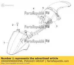 Tutaj możesz zamówić przedni b? Otnik od Piaggio Group , z numerem części 1B000996000XN6: