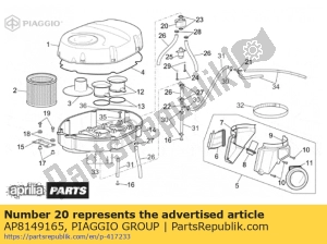 aprilia AP8149165 min.adj.valve - Lato superiore