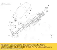 1B000155000C1, Piaggio Group, saddle assembly piaggio x x10 125 350 500 2012 2013, New