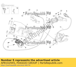 Aprilia AP8102945, Serrure selle, OEM: Aprilia AP8102945