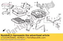 Here you can order the cover, air cleaner from Honda, with part number 17221MCAA60: